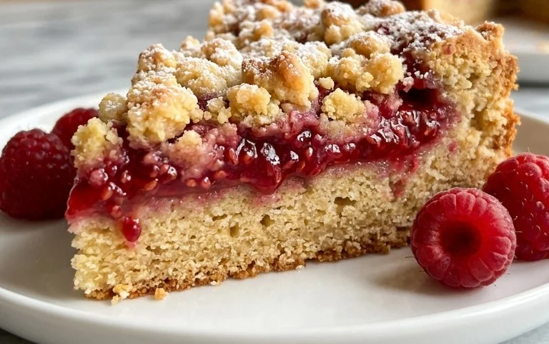 Himbeer-Streuselkuchen (Einfach & Vegan)